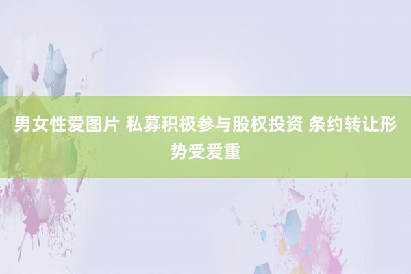 男女性爱图片 私募积极参与股权投资 条约转让形势受爱重