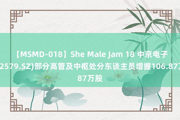 【MSMD-018】She Male Jam 18 中京电子(002579.SZ)部分高管及中枢处分东谈主员增握106.87万股