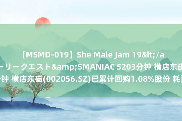 【MSMD-019】She Male Jam 19</a>2008-08-04グローリークエスト&$MANIAC S203分钟 横店东磁(002056.SZ)已累计回购1.08%股份 耗资约2.38亿元