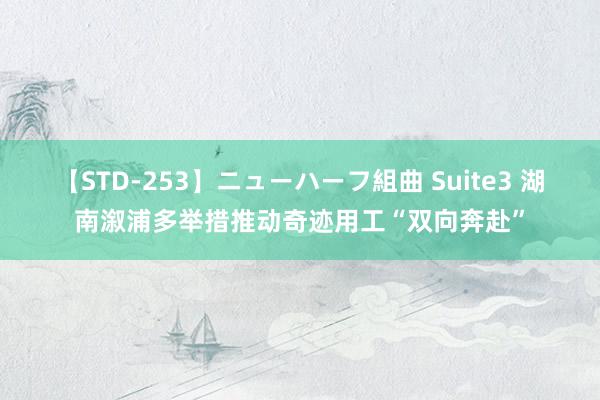 【STD-253】ニューハーフ組曲 Suite3 湖南溆浦多举措推动奇迹用工“双向奔赴”