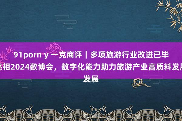 91porn y 一克商评｜多项旅游行业改进已毕亮相2024数博会，数字化能力助力旅游产业高质料发展